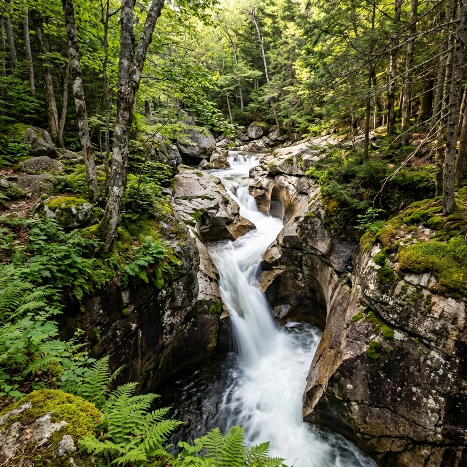 Screw Auger Falls in Grafton Notch State Park Maine